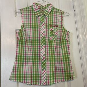 Player Championship Tommy Hilfiger Button Down Sleeveless Petite Small